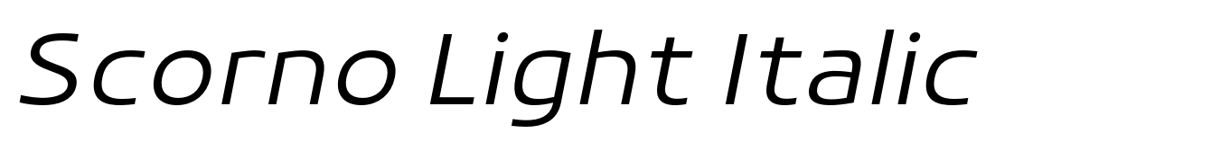 Scorno Light Italic